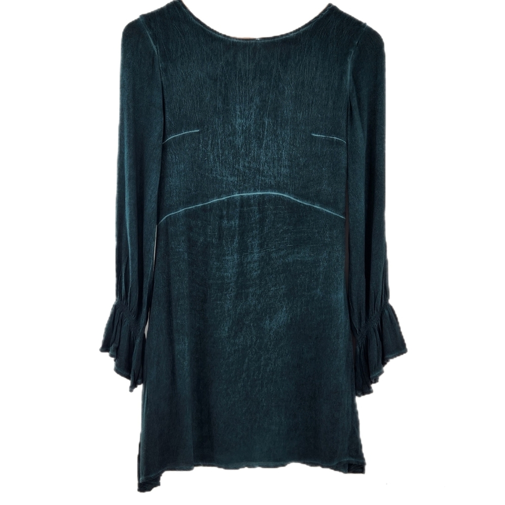 Sea Gypsies by Lost Sister Green Moon Peasant Mini Dress size XSmall